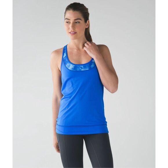 lululemon athletica Tops - Lululemon Women’s 4 Minimalist Tank Top Pipe Dream Blue with Bra